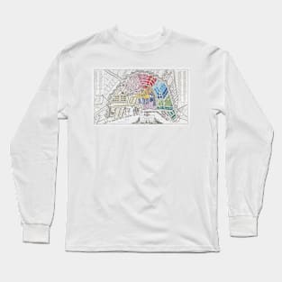 Vintage Map of Amsterdam The Netherlands Long Sleeve T-Shirt